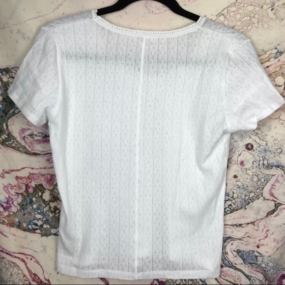 Rag Bone jean short sleeve White eyelet crop top - Picture 8 of 8